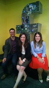 Grad Techers David LoVerme, Nicole Gonzalez, and Marin Rowe in Facebook's Cambridge office